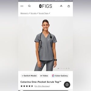Figs Charcoal Scrub Set